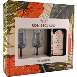 Ron Esclavo Gran Reserva 40% Vol. 0,7 Liter in Geschenkbox mit 2 Gläsern bei Premium-Rum.de