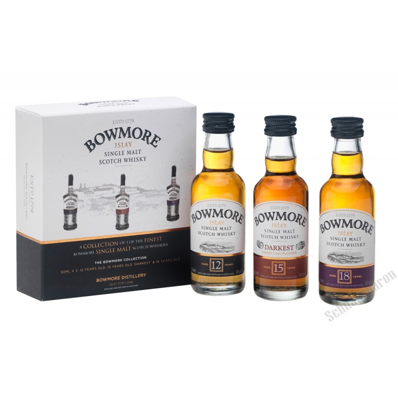 Bowmore Islay Single Malt Scotch Whisky Collection 3 x 0,05 Liter