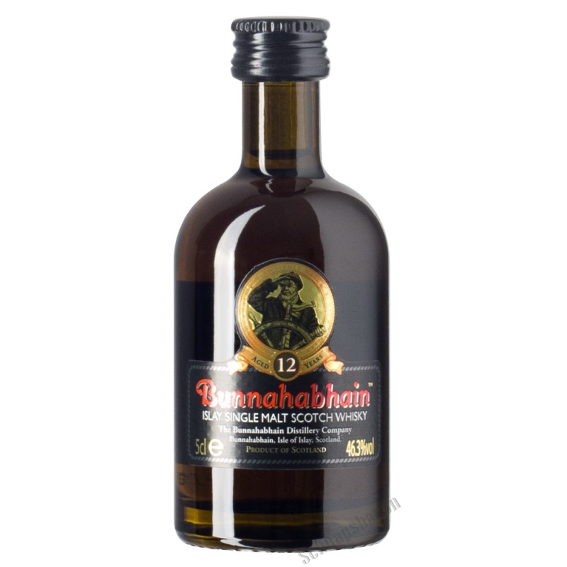 Bunnahabhain 12 Jahre Islay Single Malt Scotch Whisky Miniatur 0,05 Liter