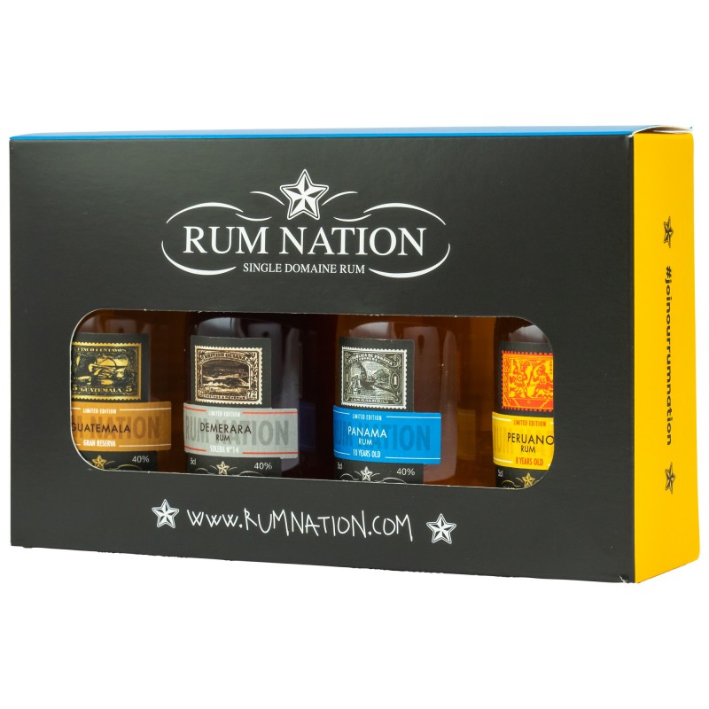 Rum Nation Mini Collection 40,5% Vol. 4 x 0,05 Liter hier bestellen.