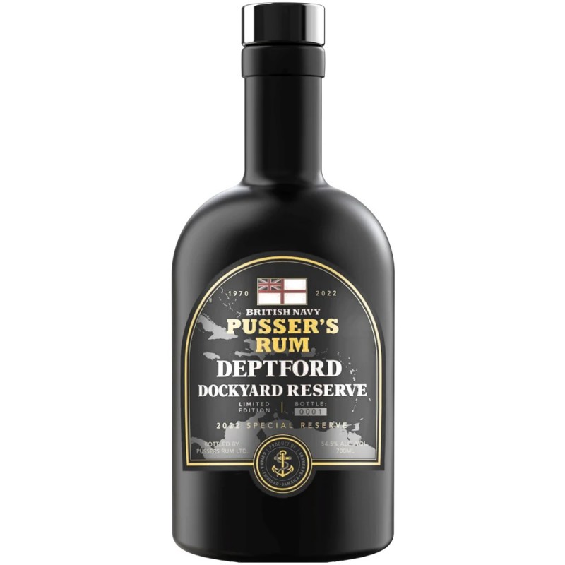 Pussers British Navy Rum Deptford Dockyard Reserve Limited Edition 2022 Special Reserve 54,5% Vol. 0,7 Liter