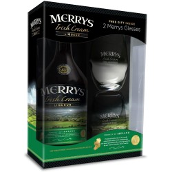 Merrys Irish Cream Liqueur 17% Vol. 0,7 Liter im Geschenkset