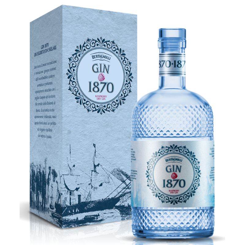 Bertagnolli Gin1870 Raspberry Dry Gin 40% Vol. 0,7 Liter in Geschenkbox bei Premium-Rum.de