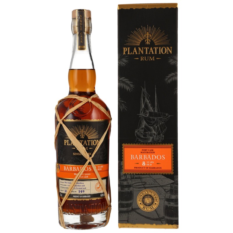 Plantation Rum BARBADOS 8 Years Old Port Finish delicando Edition 2023 46,9% Vol. 0,7 Liter