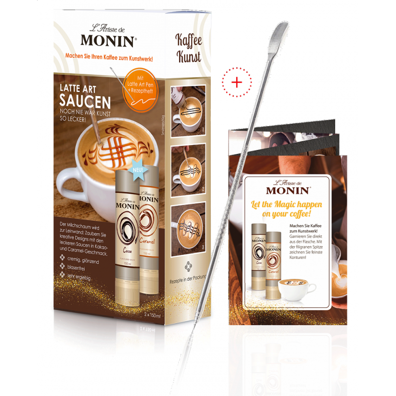 Monin L’Artiste Latte Art Saucen Set 2×150 ml