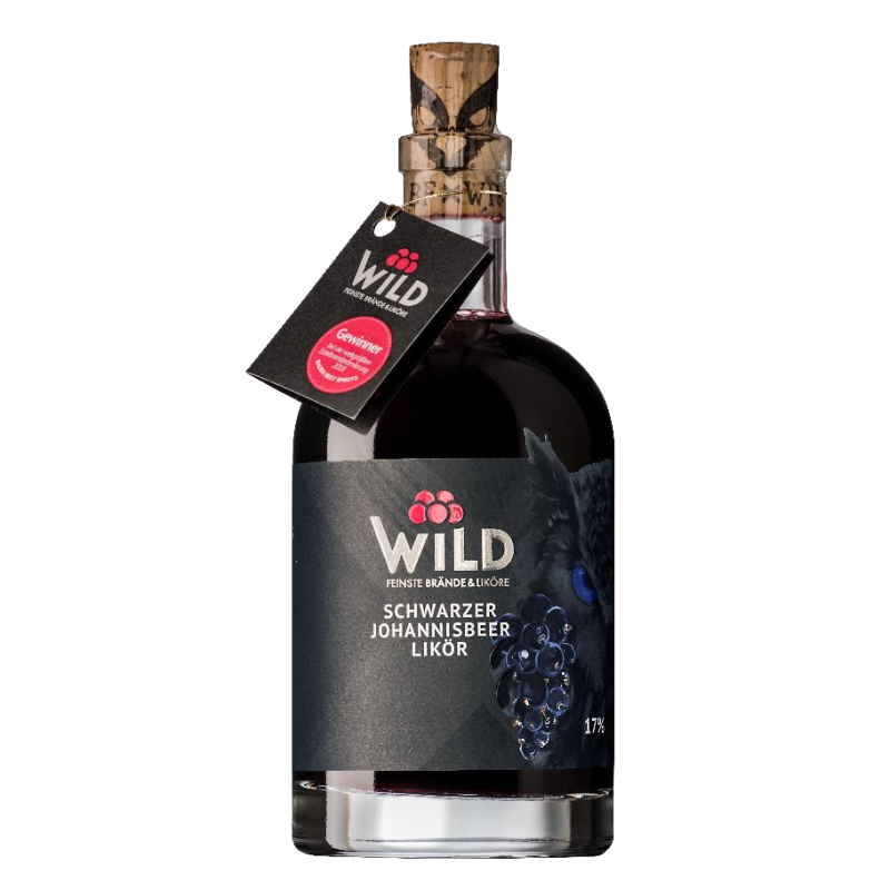 Wild Schwarzer Johannisbeerlikör 17% Vol. 0,5 Liter