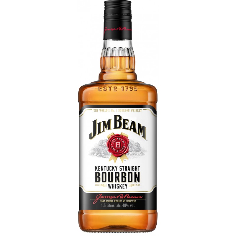 Jim Beam White Bourbon Whisky 40% Vol. 1,5 Liter