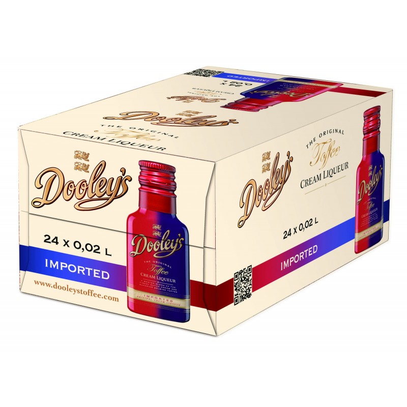 DOOLEY'S Original Toffee Cream-Liqueur 24 x 0,02 Liter