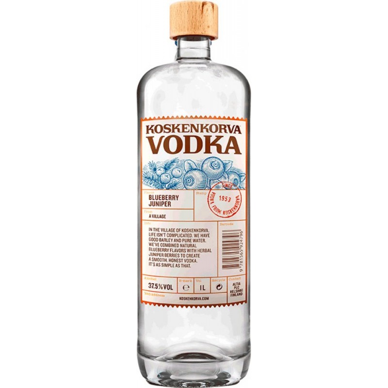 Koskenkorva Blueberry Juniper Vodka 37,5% Vol. 1,0 Liter