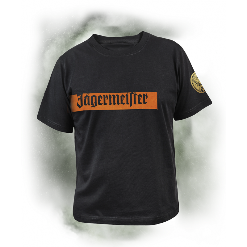 Jägermeister USA T-shirt Größe M schwarz gold-farbiges Logo