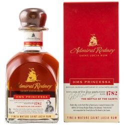 Admiral Rodney HMS PRINCESSA Fine & Mature Saint Lucia Rum 40% Vol. 0,7 Liter in Geschenkbox