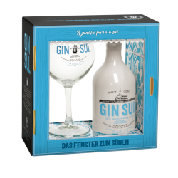 Gin Sul Dry Gin 43% Vol. 0,5 Liter im Geschenkarton mit Glas bei Premium-Rum.de bestellen.